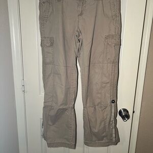 Vintage Y2K American Eagle Outfitters Women's Tan Cargo Pants